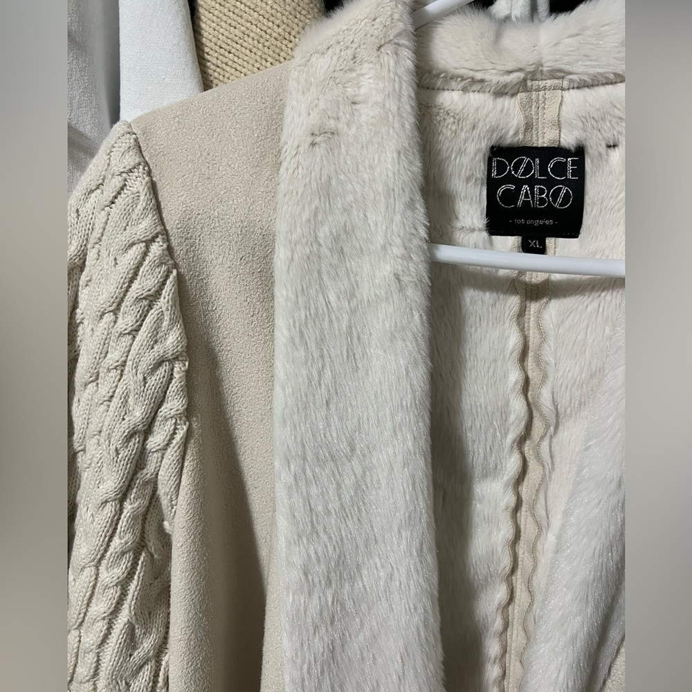 Dolce Cabo swing front faux suede and fun jacket
